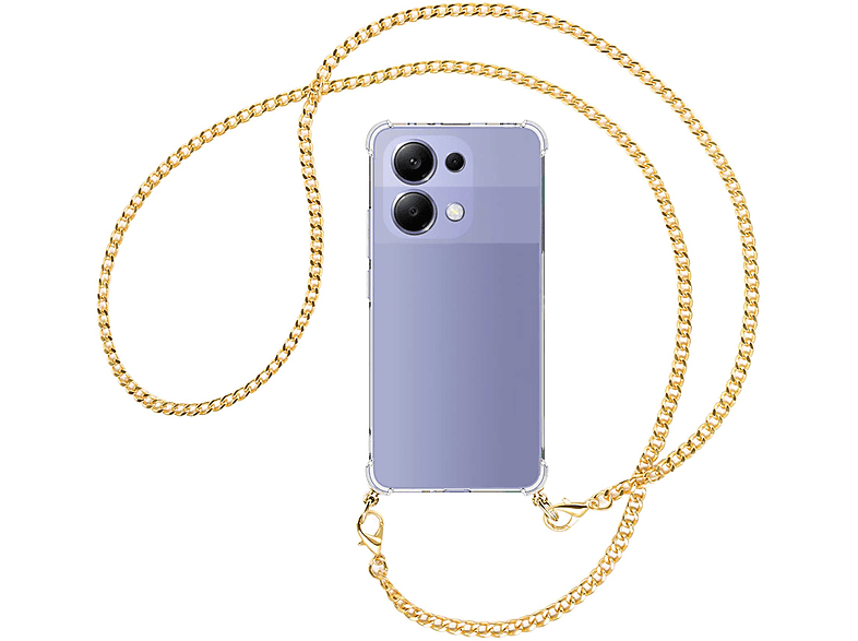 (gold) Note 4G, MORE Redmi Kette Umhänge-Hülle Umhängetasche, MTB 13 ENERGY Xiaomi, Metallkette, mit