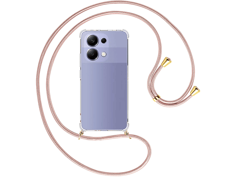 Rosegold gold Umhängetasche, Umhänge-Hülle / ENERGY 13 4G, mit Redmi Kordel, Xiaomi, MTB Note MORE