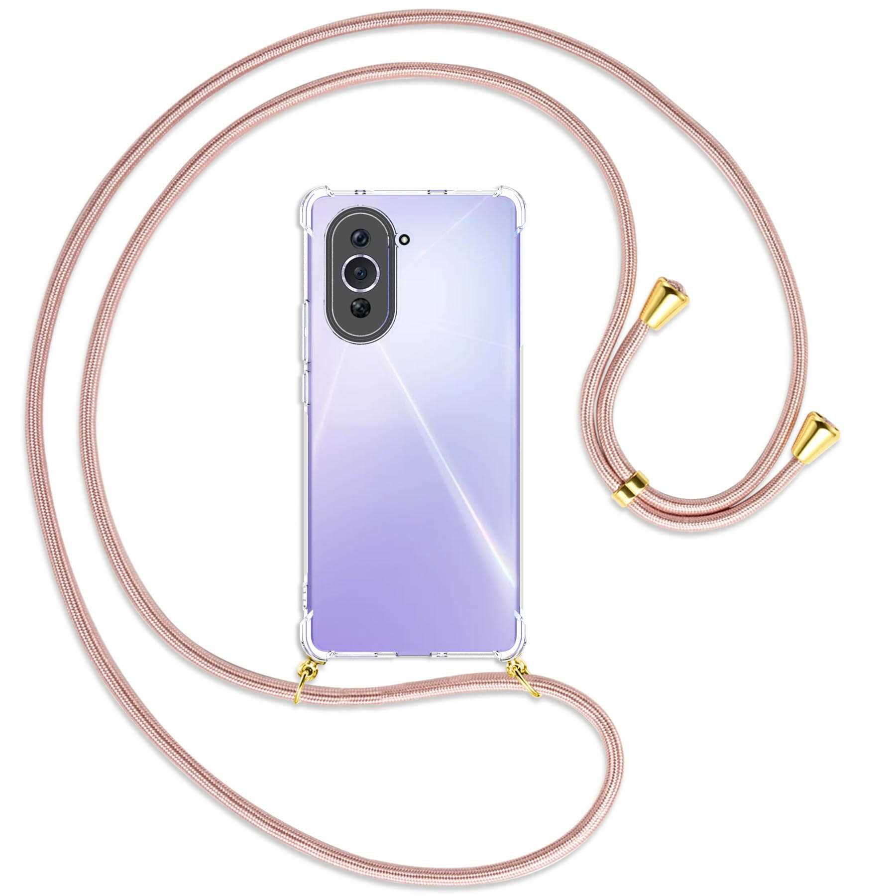 Rosegold Kordel, 10, mit / Huawei, Umhängetasche, nova MTB Umhänge-Hülle MORE ENERGY gold