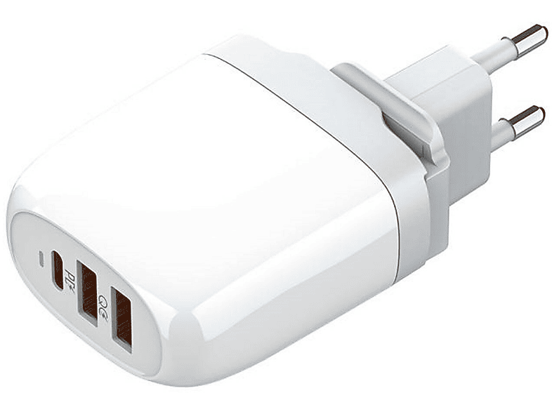 LDNIO A3511Q, 2x USB + USB-C, 65W Ladegerät Universal, Weiß