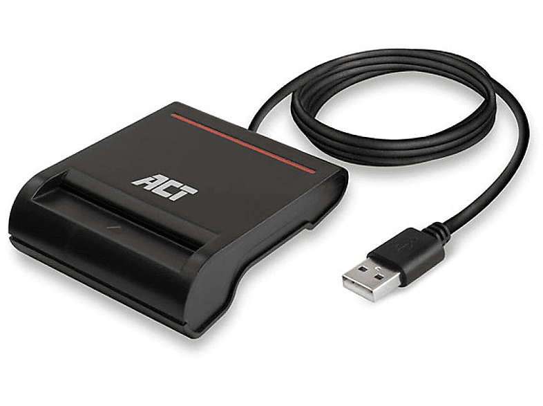 ACT AC6015 Kartenleser eID | 2.0 USB Smartcard | Schwarz Kartenleser | Extern