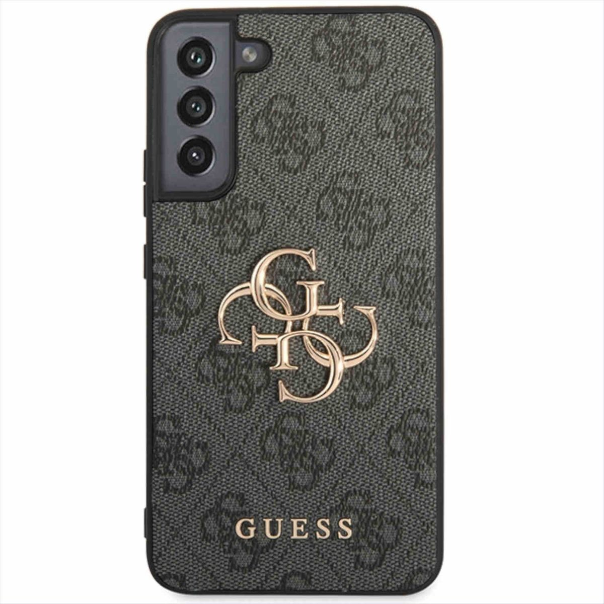 GUESS 4G Big Metal Hardcase, Galaxy Grau Plus, Design Samsung, S23 Backcover, Logo
