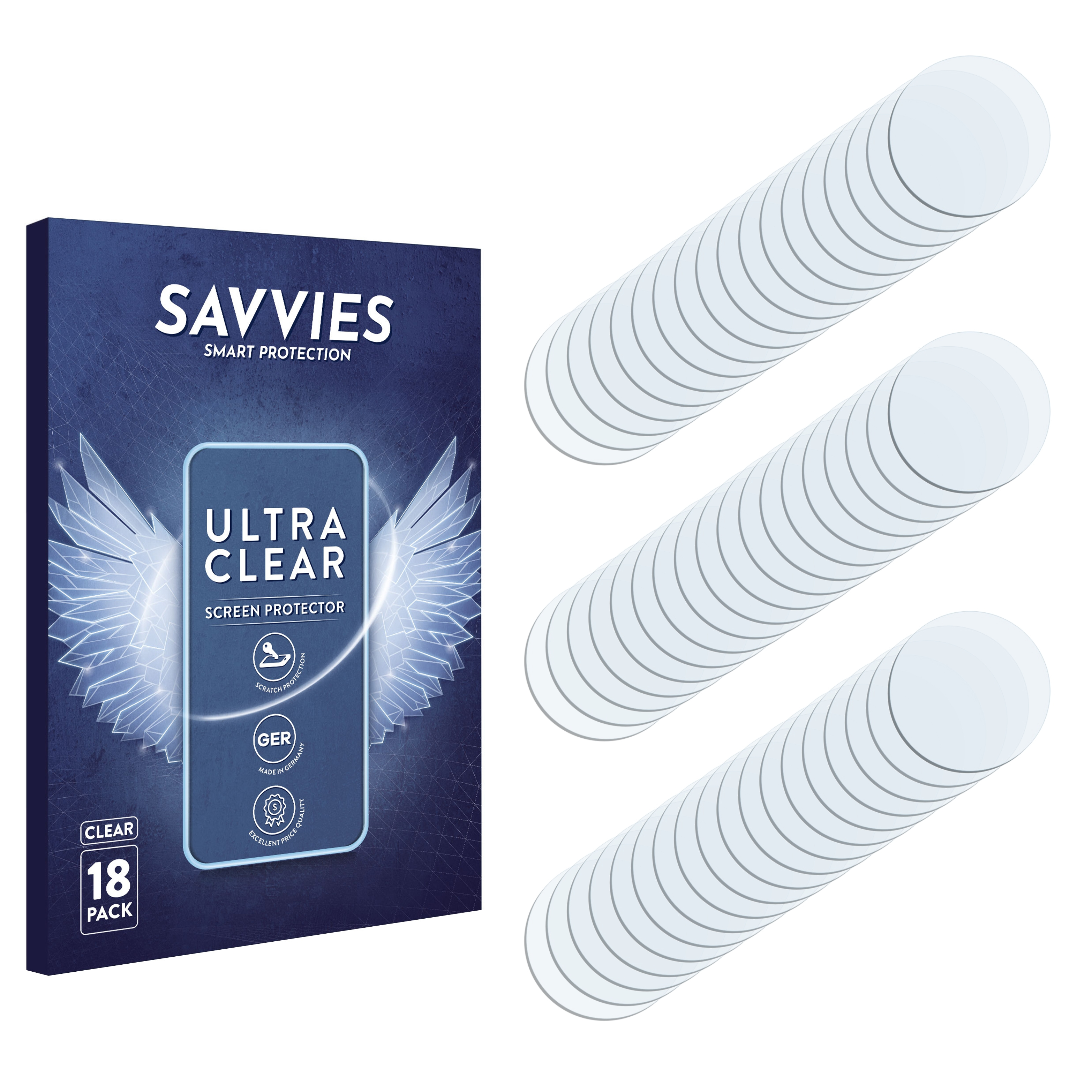 SAVVIES 18x klare Schutzfolie(für Galaxy Samsung Plus) S24