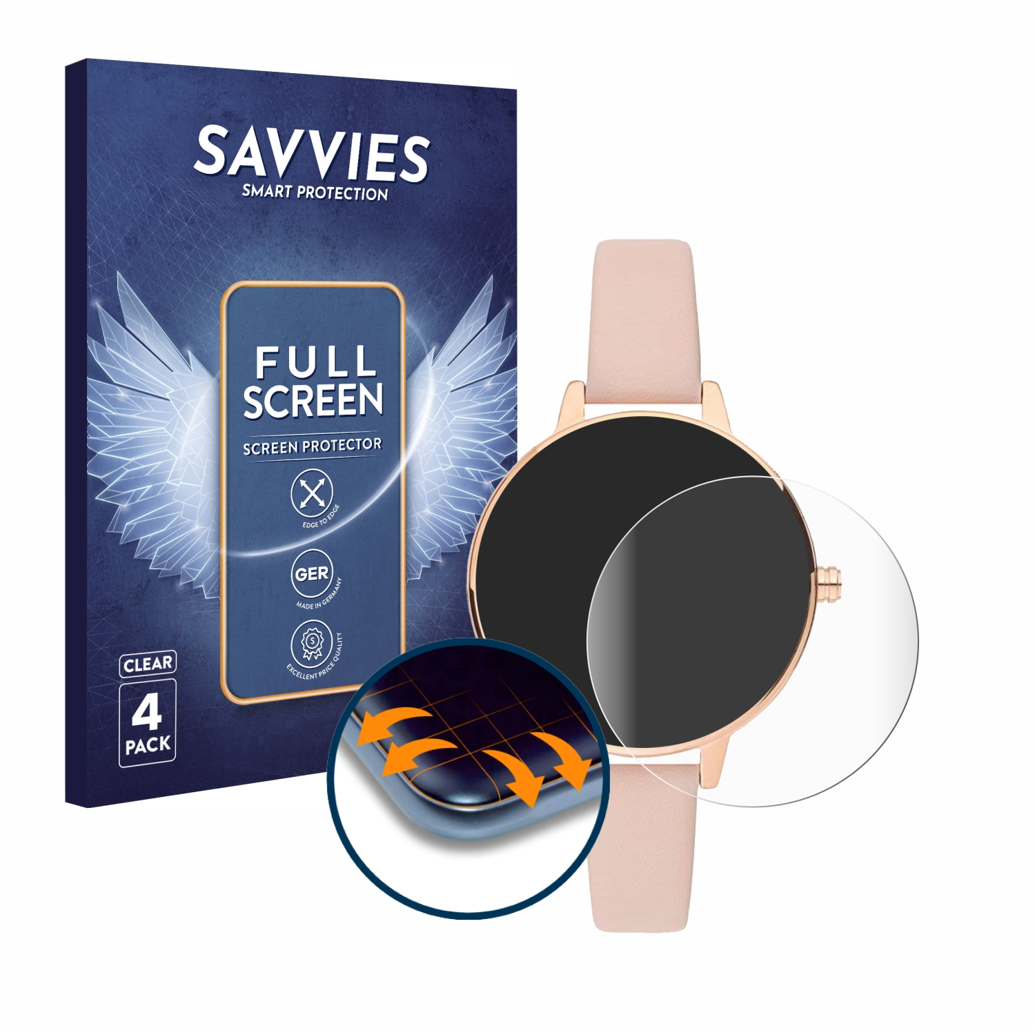 SAVVIES 4x Flex Full-Cover 3D Schutzfolie(für SO-3778-LQ) s.Oliver Curved