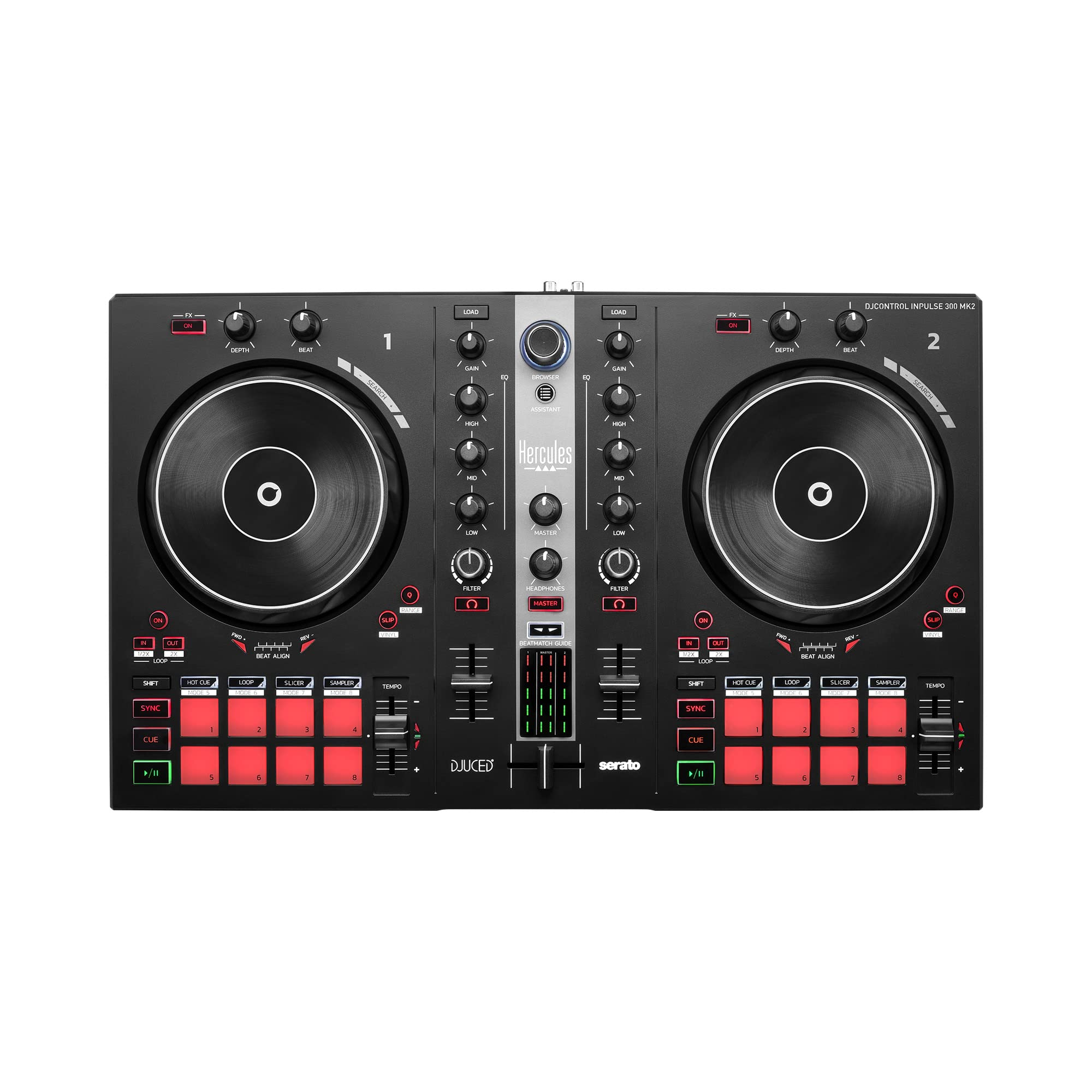 HERCULES DJ control Inpulse 300 Schwarz MK2 Controller, DJ