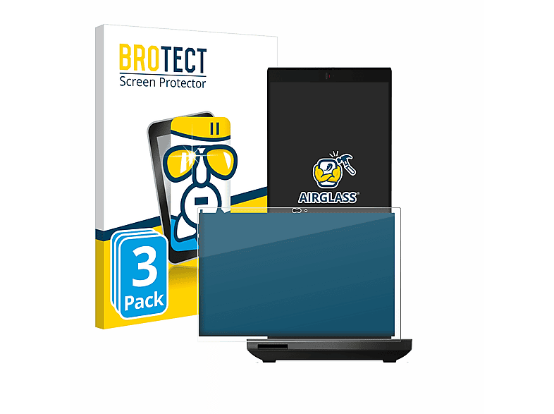 BROTECT 3x Airglass klare Schutzfolie(für Lenovo ThinkPad L13 Yoga Gen 3)