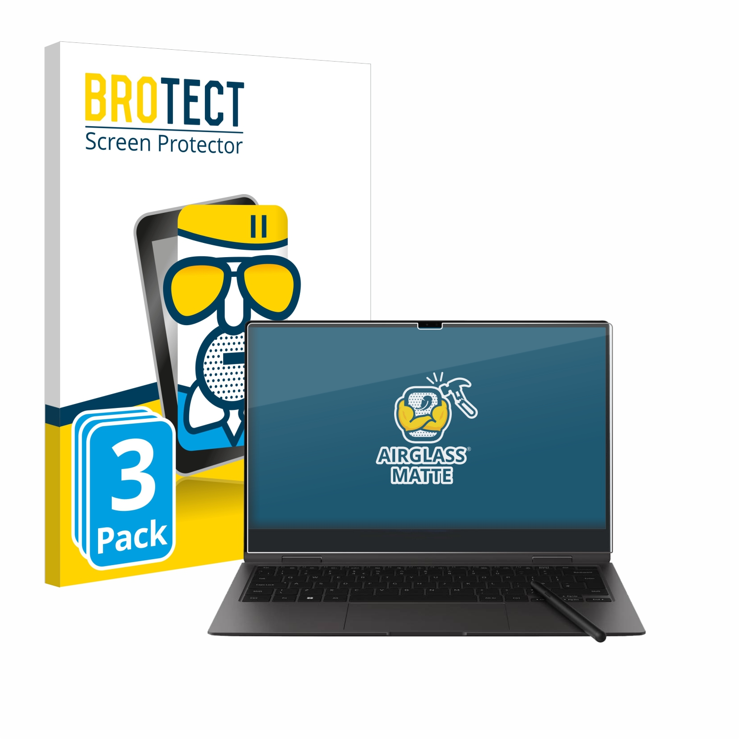BROTECT Samsung 3x Pro matte Schutzfolie(für Airglass Book2 13.3\