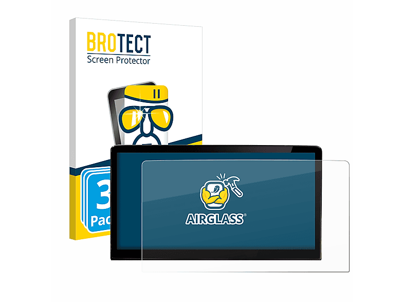 BROTECT 3x Airglass klare Schutzfolie(für Skoda Enyaq iV 80 2021 Infotainment System 13\