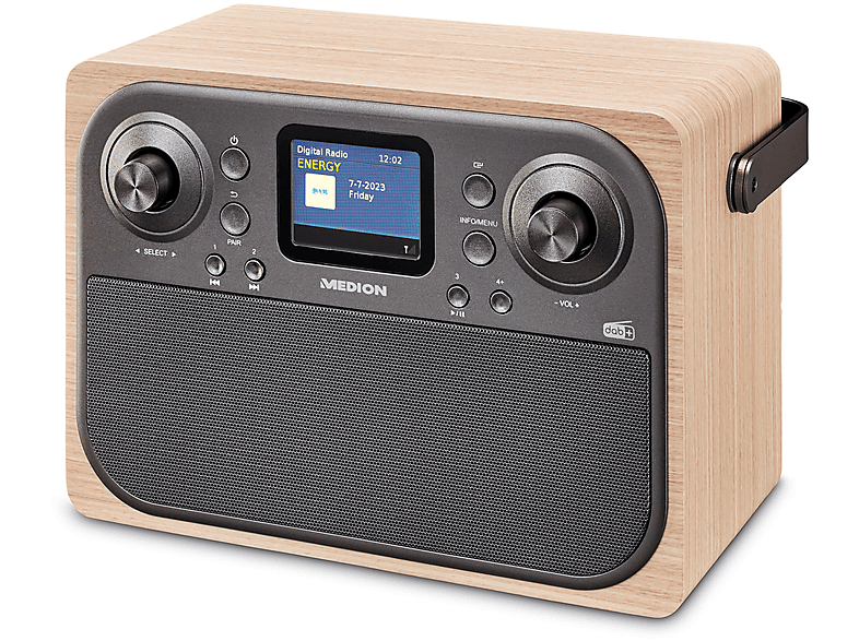 GPO Rydell DAB+ Radio Retro - UKW Radio Mit Wecker Schwarz