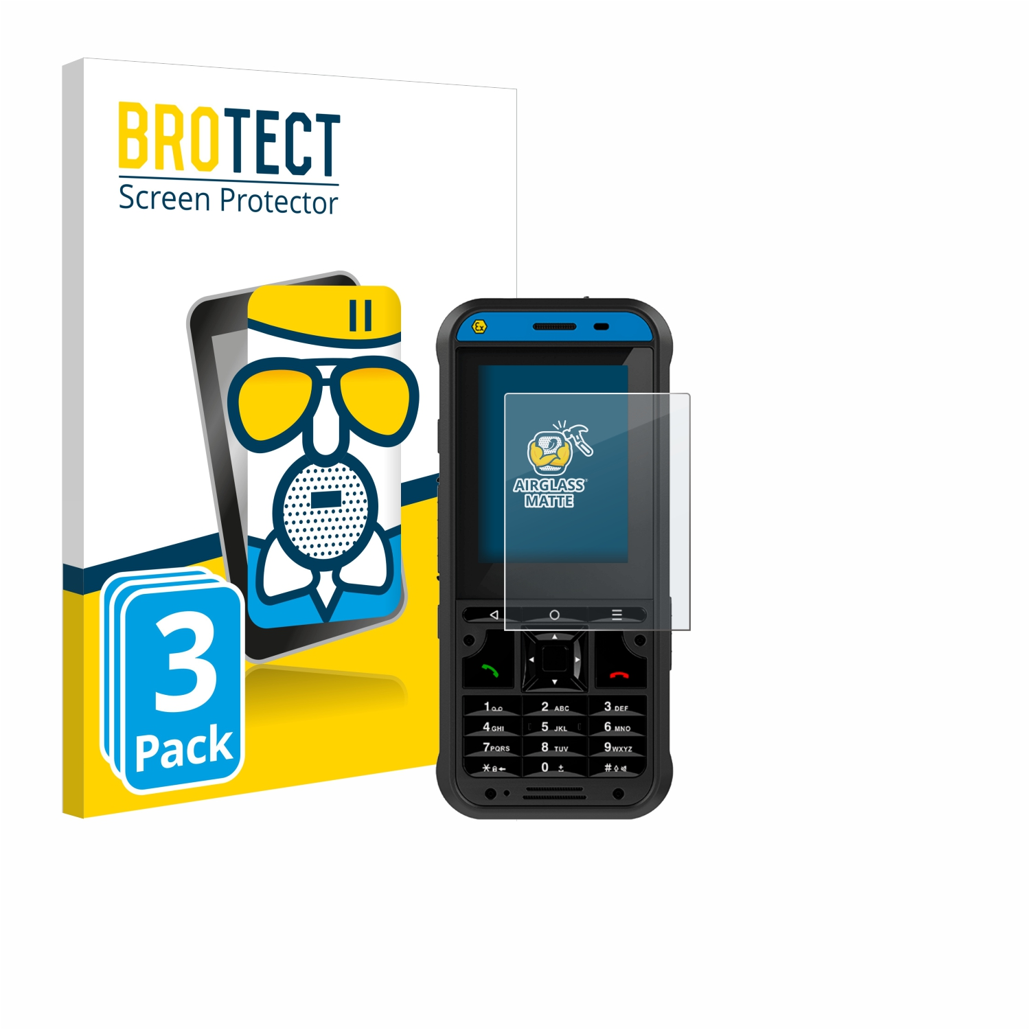 BROTECT 3x Schutzfolie(für DZ2) 10 Ecom Ex-Handy matte Airglass