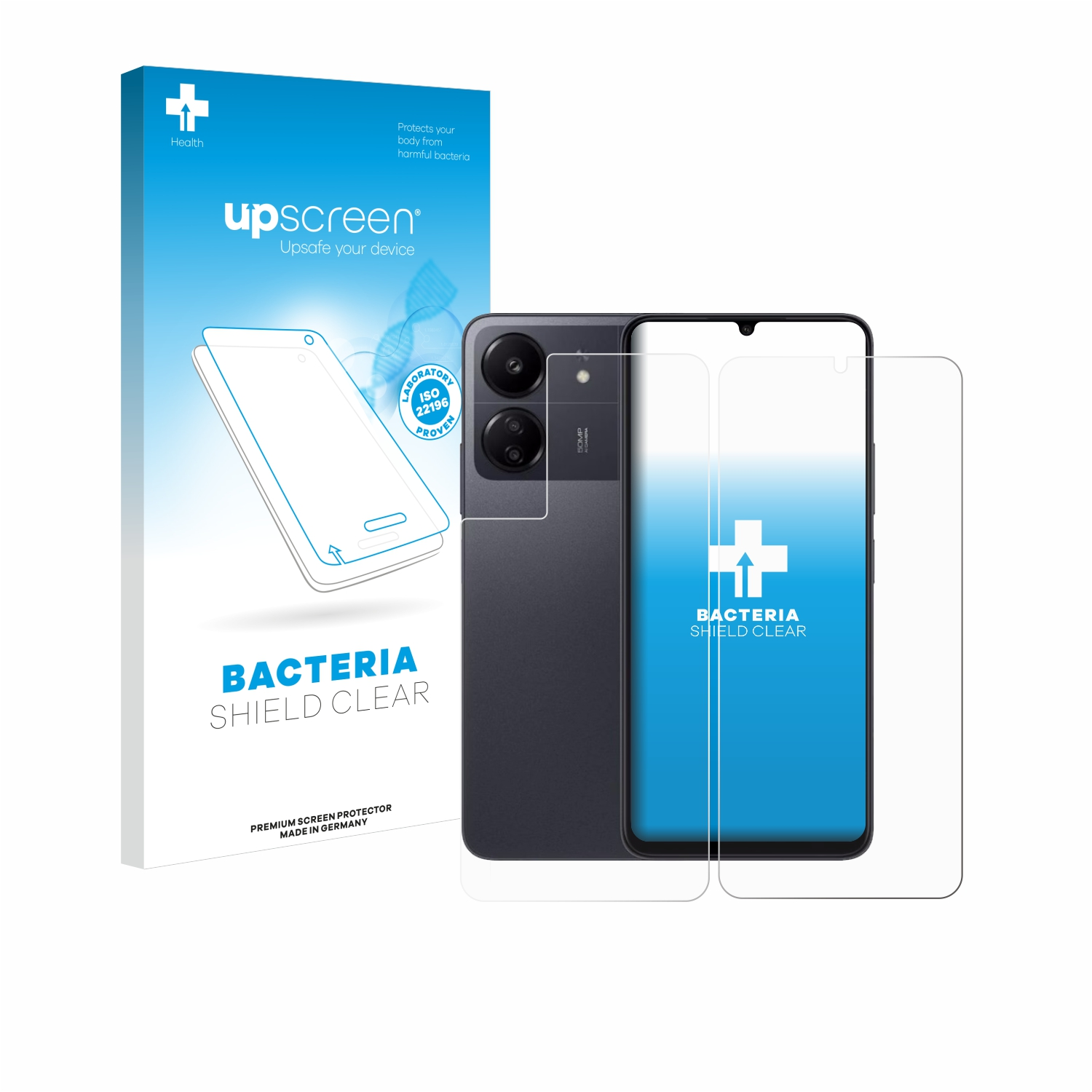 UPSCREEN antibakteriell klare Schutzfolie(für Xiaomi Poco C65)