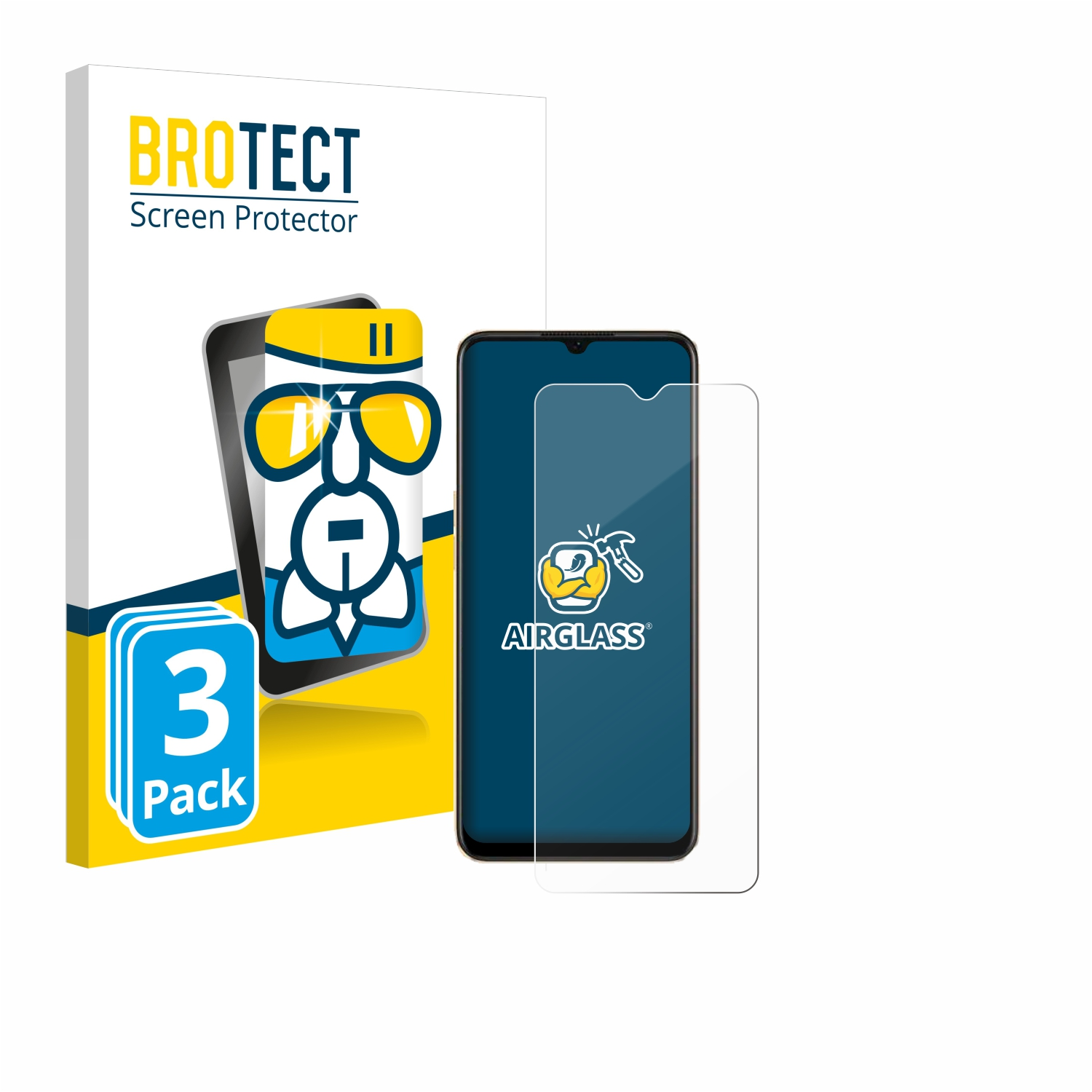BROTECT 3x klare Schutzfolie(für Airglass A77s) Oppo