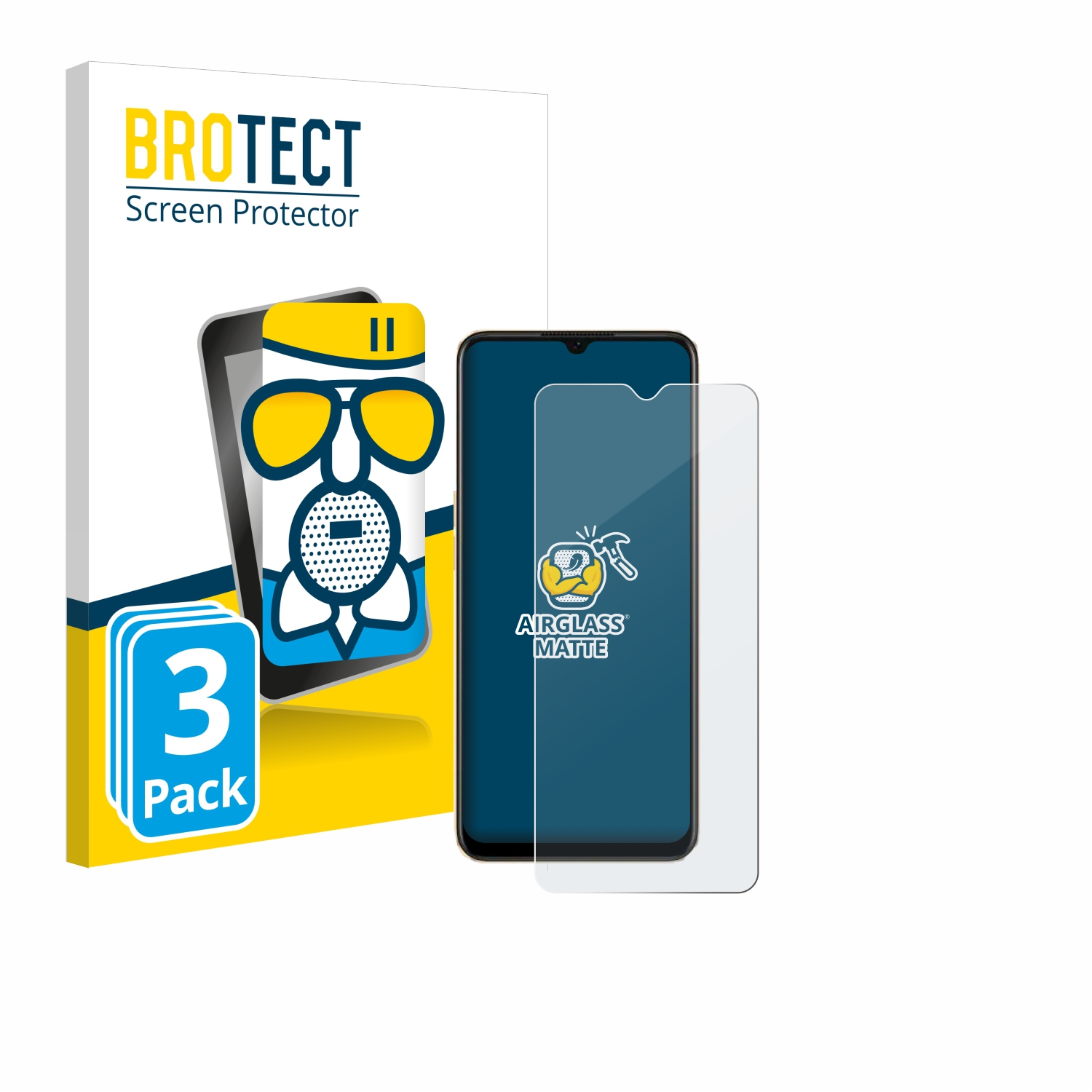 BROTECT 3x Airglass matte Oppo A77s) Schutzfolie(für
