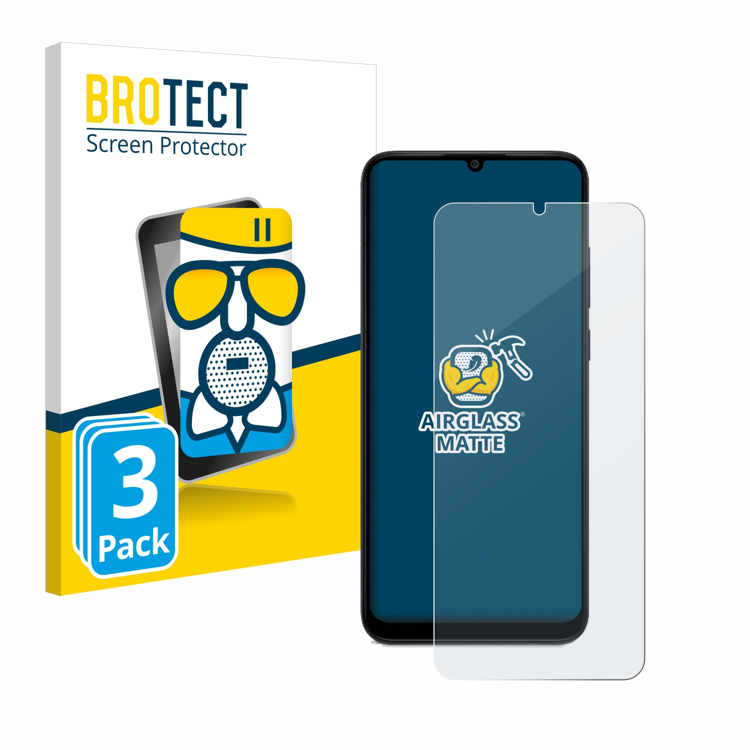 BROTECT 3x Airglass Samsung Galaxy matte A04) Schutzfolie(für