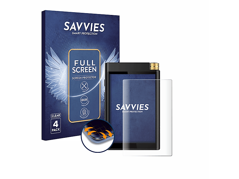 SAVVIES 4x Flex Full-Cover 3D Curved Schutzfolie(für Surfans F28)