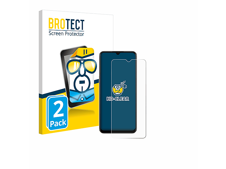 BROTECT 2x klare Schutzfolie(für Oppo A77s)