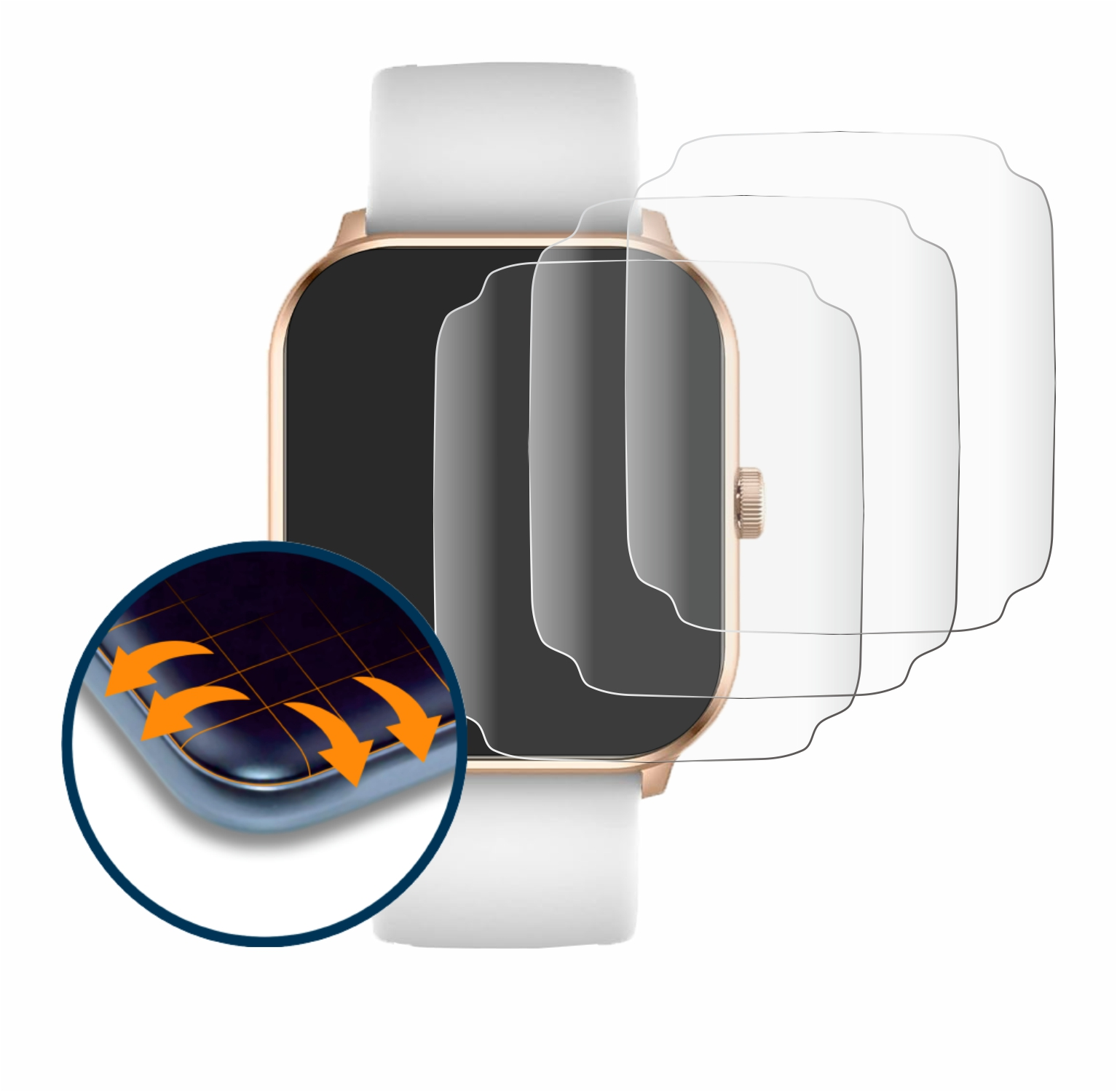 SAVVIES 4x Flex Full-Cover 3D 021413 Smart Ice Ice-Watch 1.85\