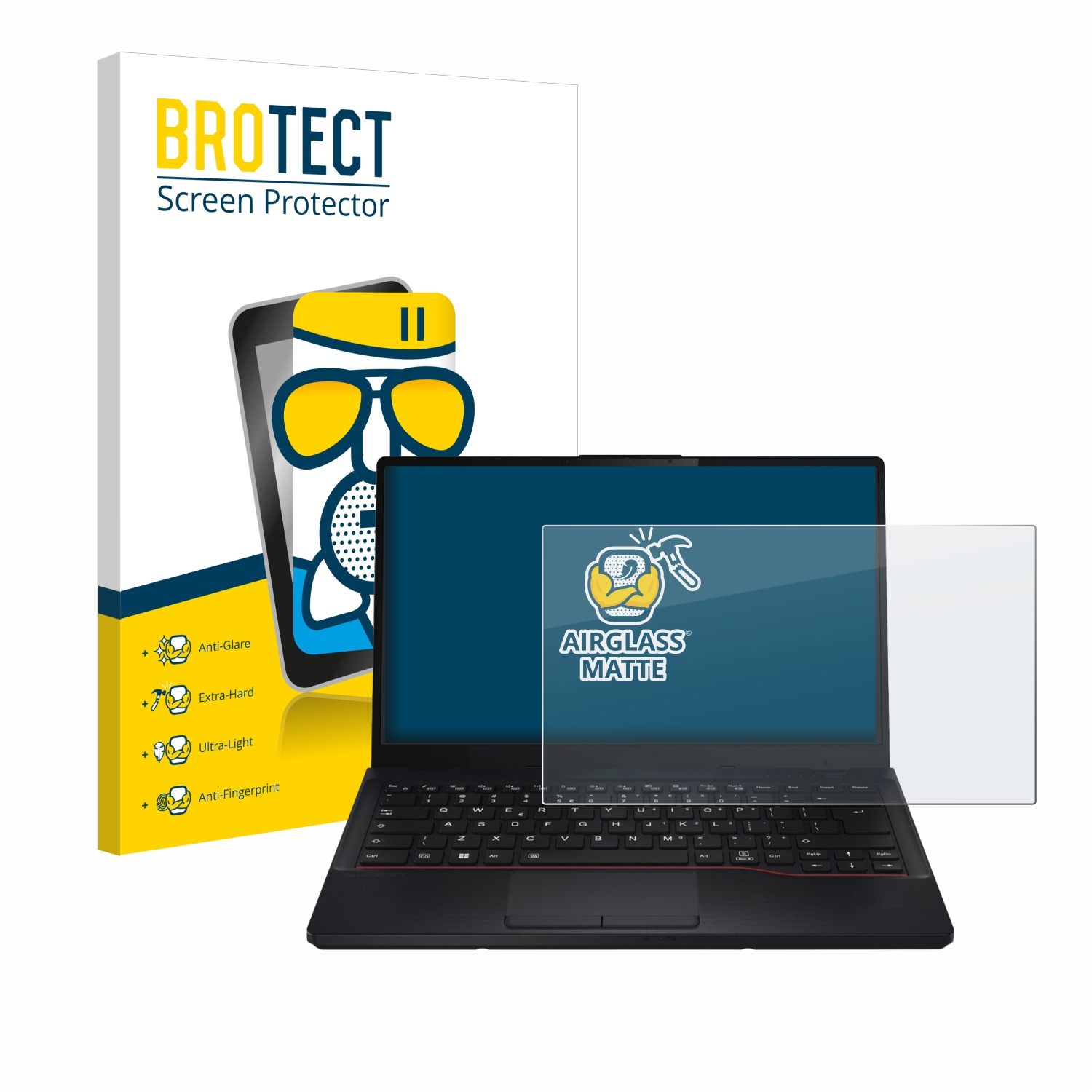 Lifebook BROTECT E5412) Airglass matte Schutzfolie(für Fujitsu