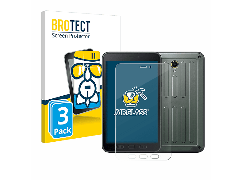 3x Galaxy Tab Samsung Schutzfolie(für Airglass klare Active5) BROTECT