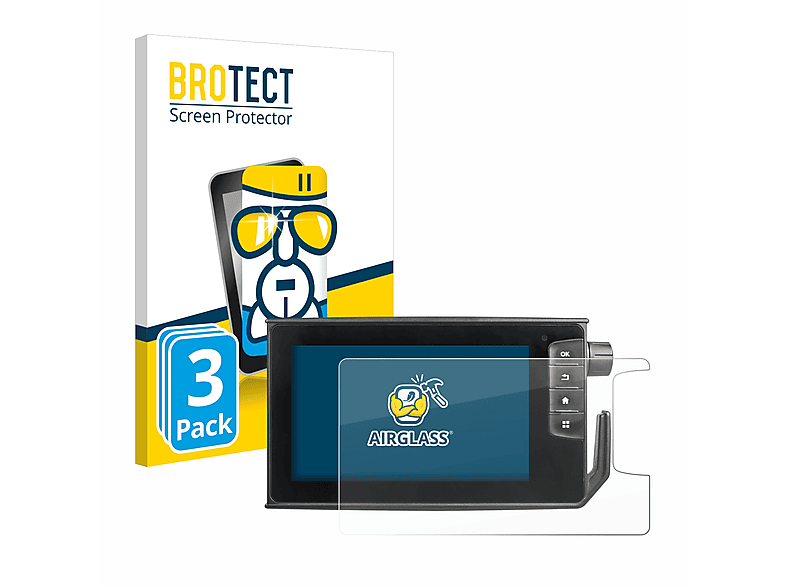 BROTECT 3x Airglass klare Schutzfolie(für Valtra SmartTouch Terminal)