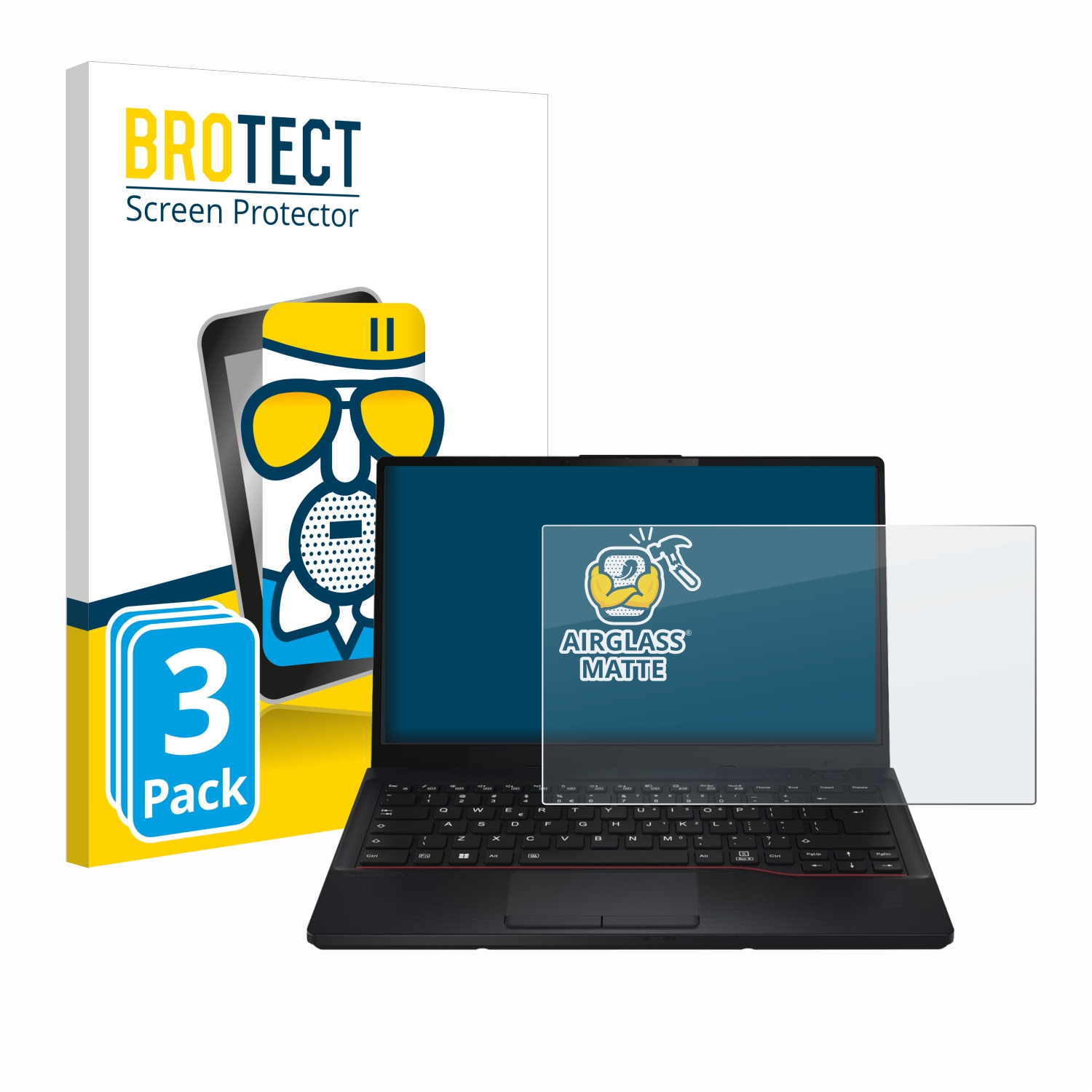BROTECT matte Fujitsu 3x Schutzfolie(für Lifebook Airglass E5412)