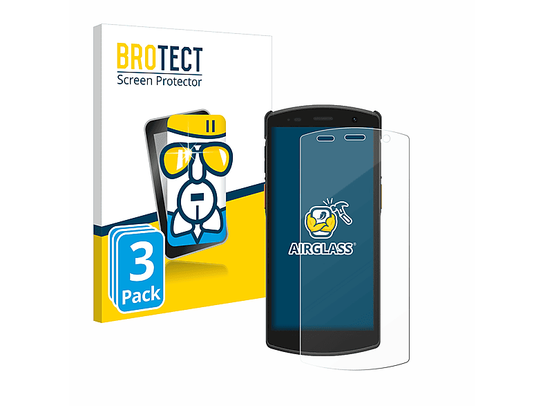 BROTECT 3x Airglass klare Schutzfolie(für Urovo CT58)