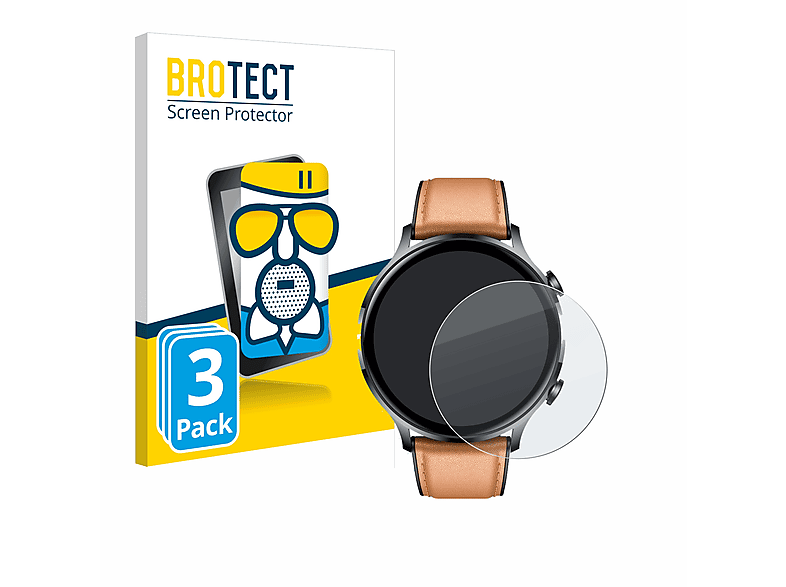 BROTECT 3x Airglass Smartwatch Schutzfolie(für matte 1.39\