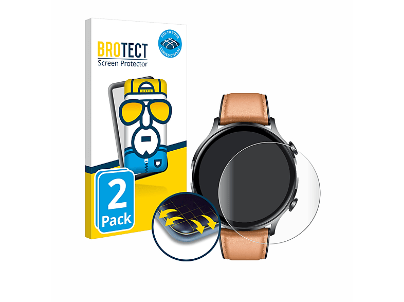 Brotect Pellicola 3D Completa Per Sony Smartwatch 3 SWR50 (2 Pezzi), Flessibile E Auto-riparante