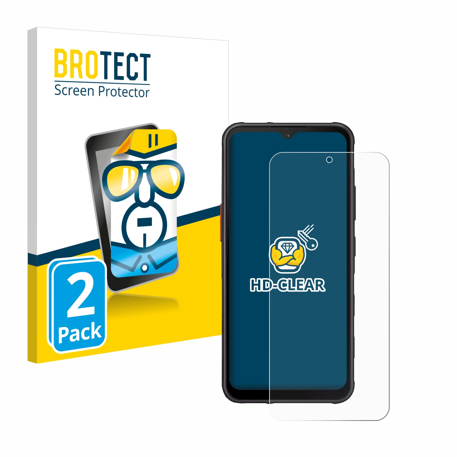 BROTECT 2x Schutzfolie(für Samsung klare Galaxy 7) XCover