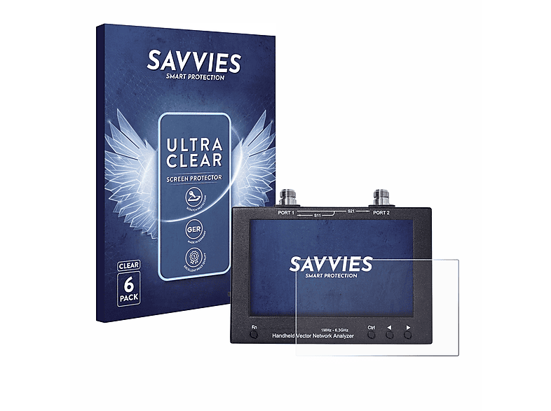 SAVVIES 6x klare Schutzfolie(für Sysjoint SV6301A (VNA 6.3 GHz 7\
