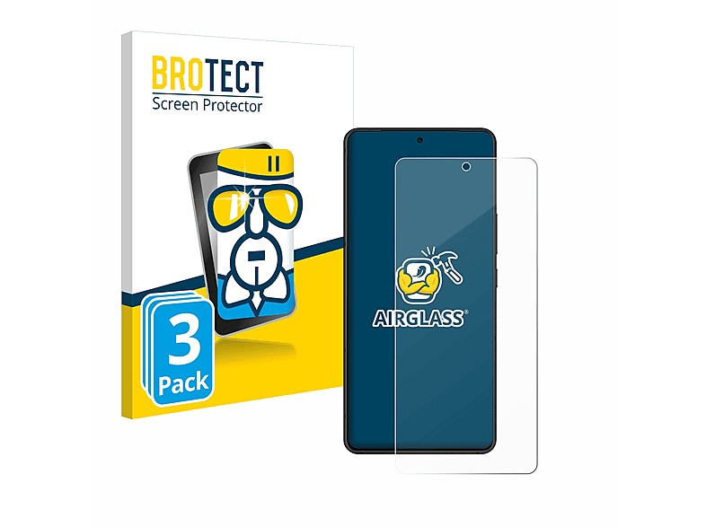 BROTECT 3x Airglass 8) klare ASUS ROG Phone Schutzfolie(für