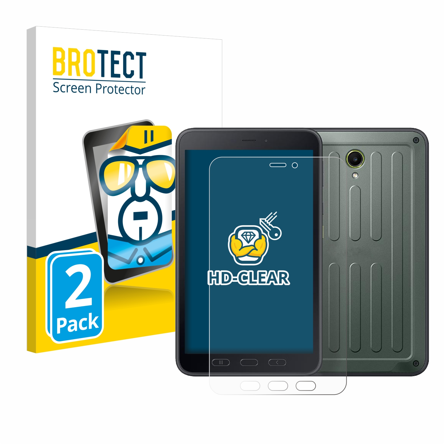 BROTECT 2x klare Active5) Samsung Galaxy Tab Schutzfolie(für