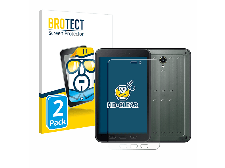 klare Galaxy 2x BROTECT Tab Schutzfolie(für Samsung Active5)