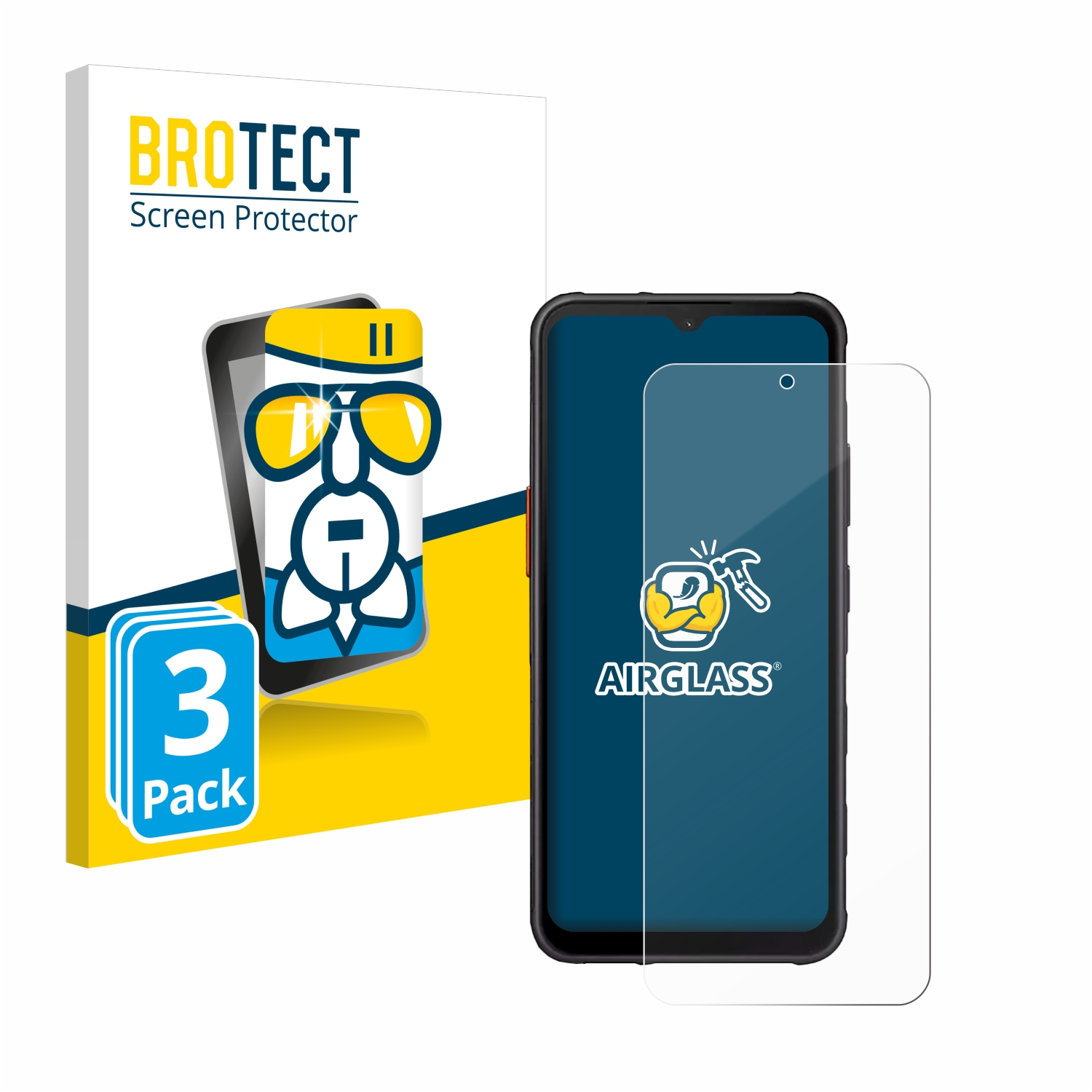 Samsung klare Galaxy 7) Airglass BROTECT XCover 3x Schutzfolie(für