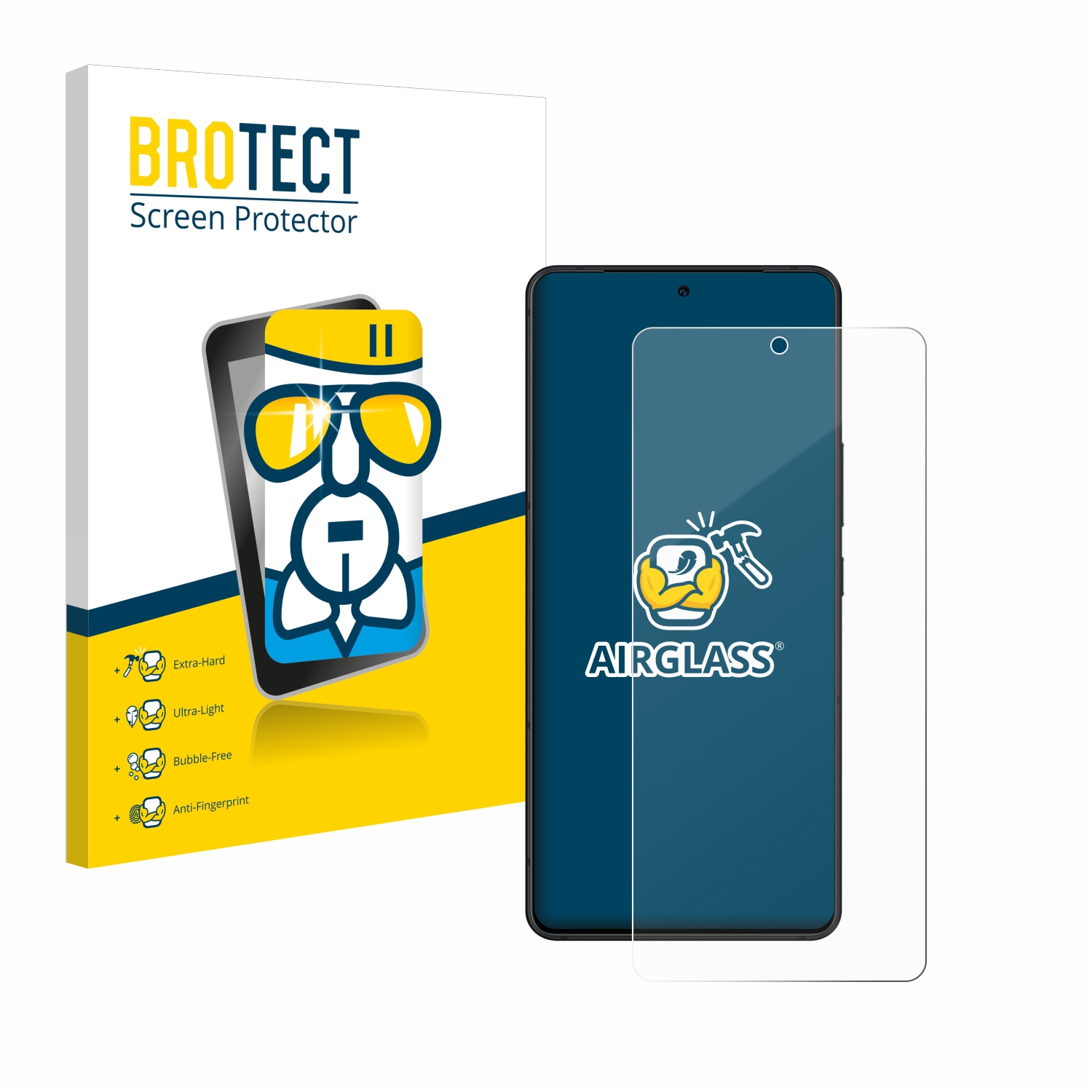 8) klare BROTECT Phone ASUS Schutzfolie(für ROG Airglass