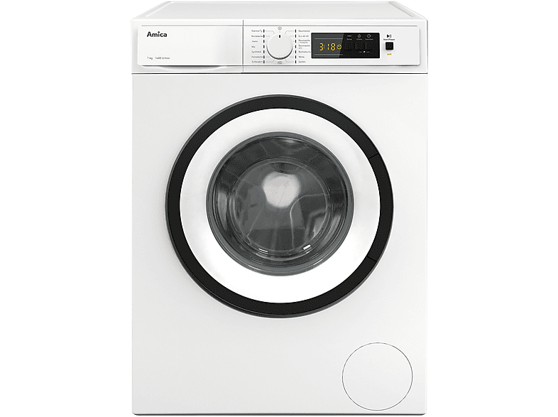 AMICA Waschmaschine 7kg, 1.400 U/Min. 15 Programme EEK B Waschmaschine (7 kg, B)