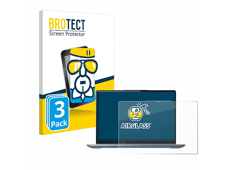 BROTECT 3x Airglass klare Schutzfolie(für Lenovo IdeaPad Flex 5 14\