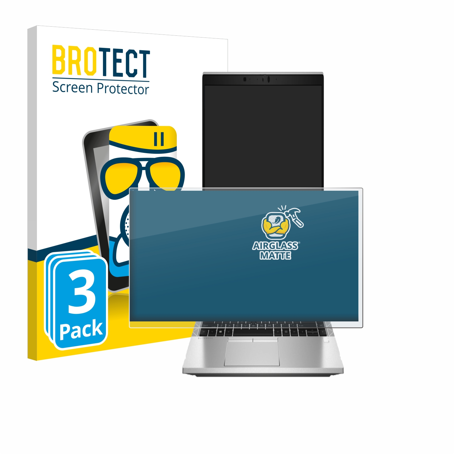 BROTECT 3x Airglass matte Schutzfolie(für 840 EliteBook HP G8)