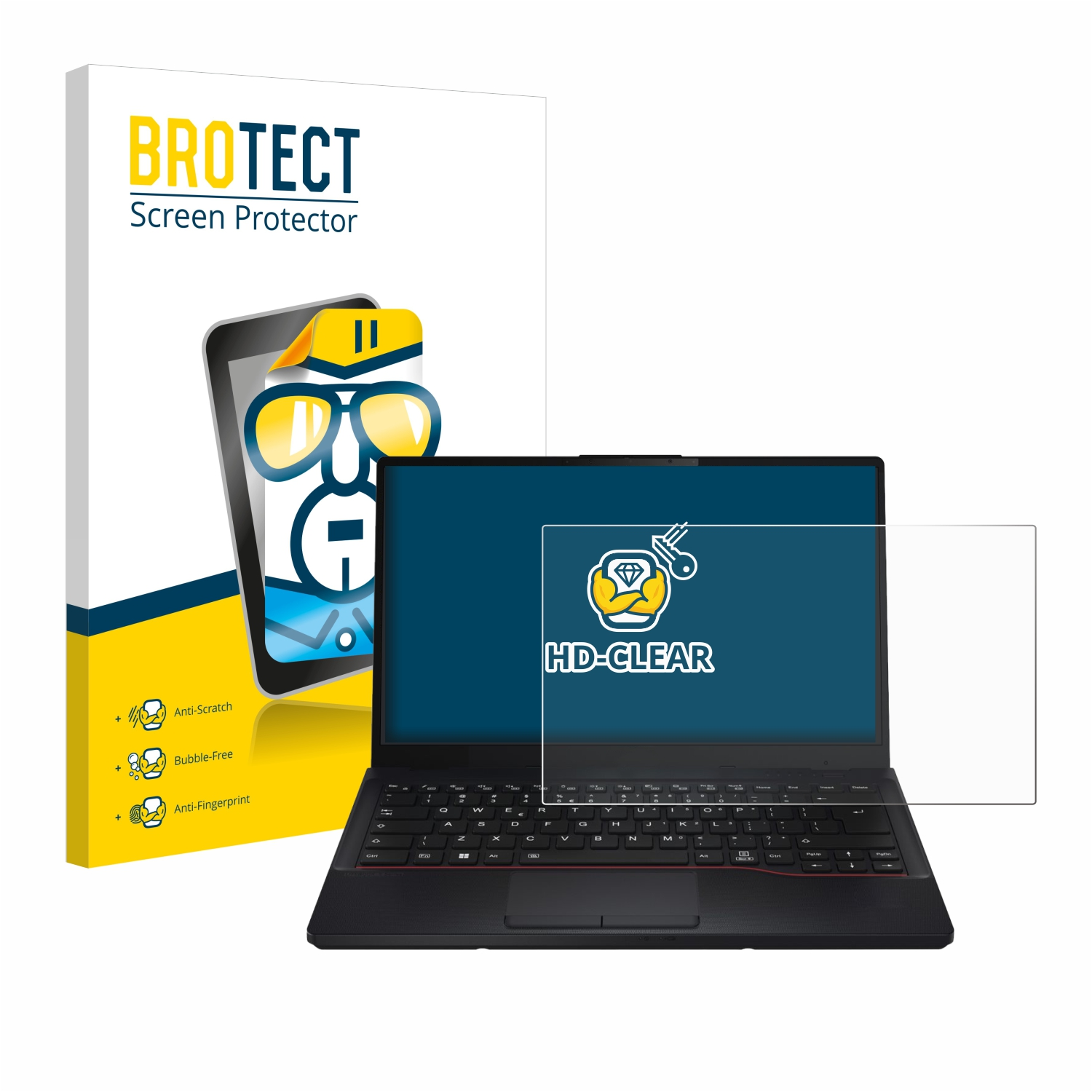 BROTECT klare Fujitsu Lifebook Schutzfolie(für E5412)