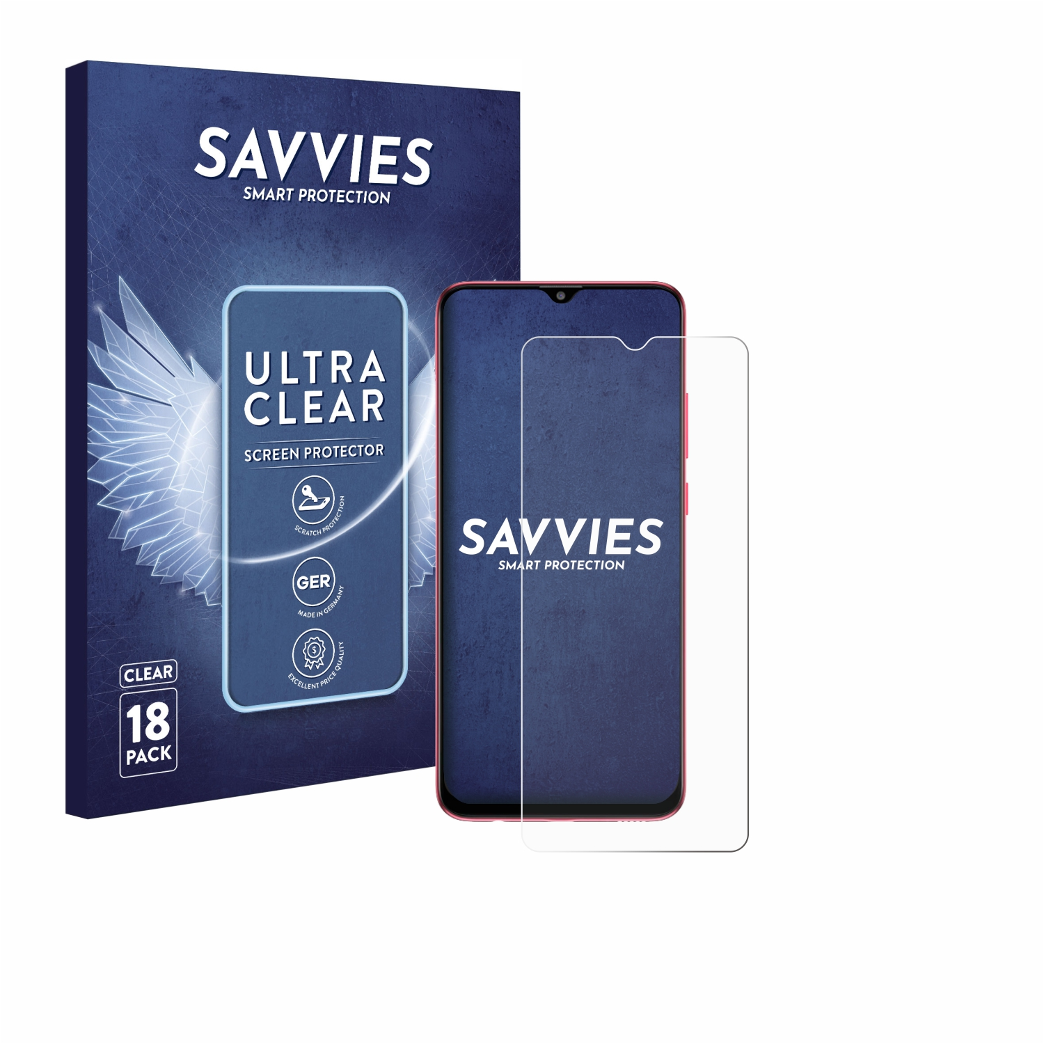SAVVIES 18x klare Schutzfolie(für M04) Galaxy Samsung
