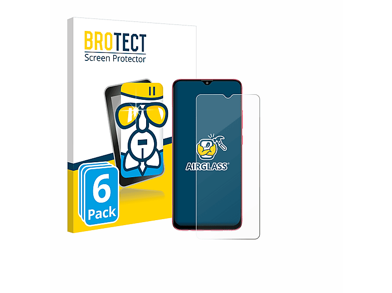 BROTECT 6x Airglass klare Samsung Galaxy M04) Schutzfolie(für