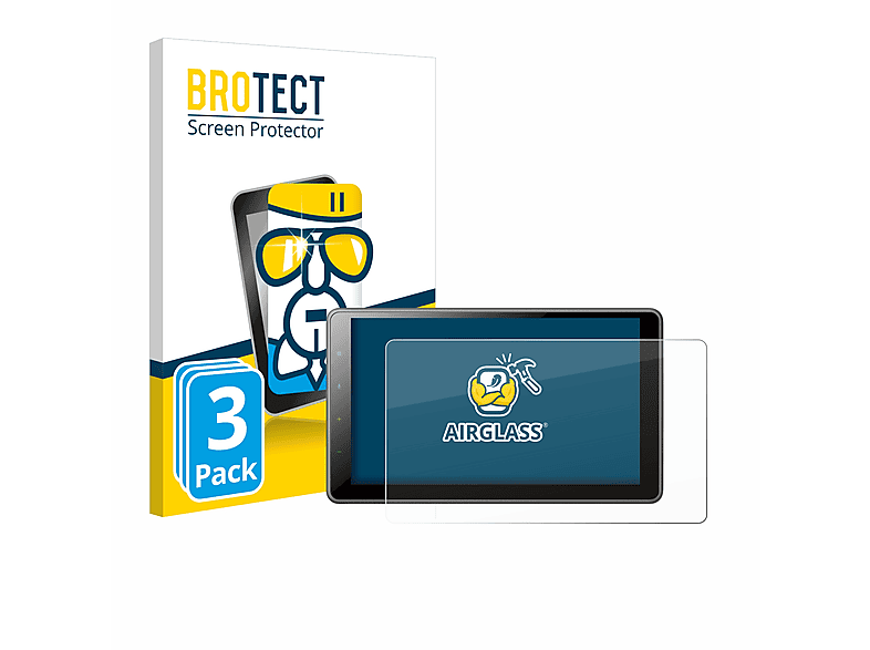 BROTECT 3x Airglass klare Schutzfolie(für Pioneer SPH-EVO950DAB) | Navi-Taschen & -Schutzfolien