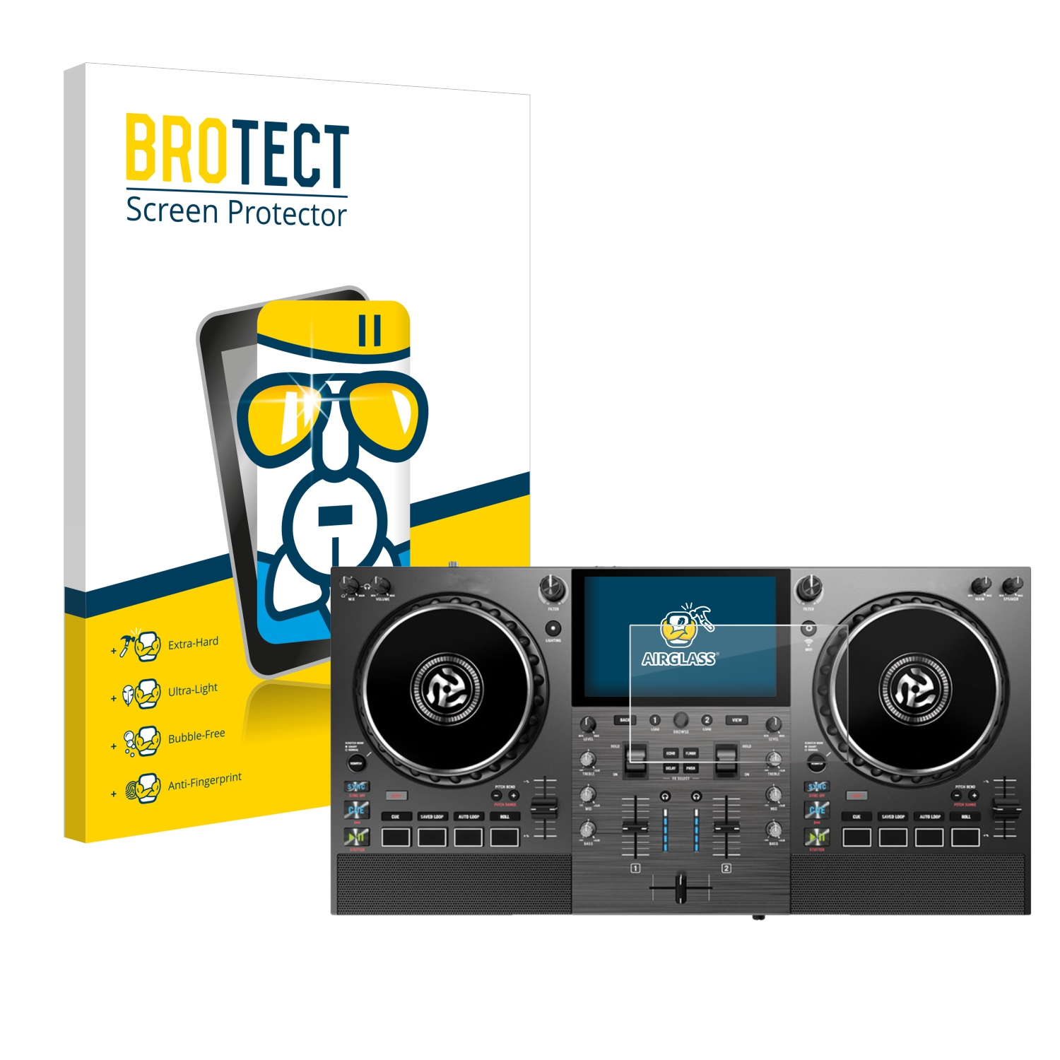 Go) Mixstream Schutzfolie(für Airglass Numark Pro BROTECT klare