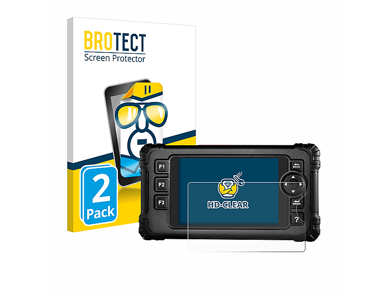 BROTECT 2x klare Schutzfolie(für iCarsoft CR Pro+ (2024))