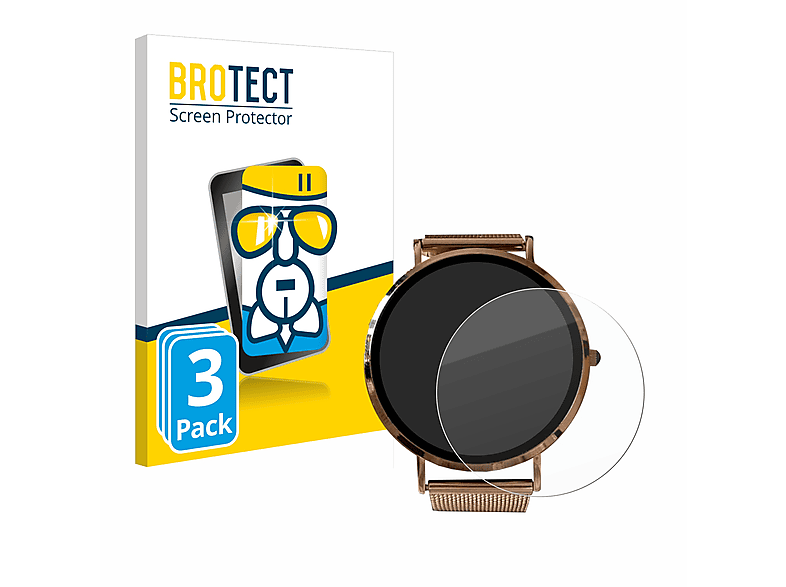 BROTECT California Airglass Smartwatch) Micento 3x klare Schutzfolie(für