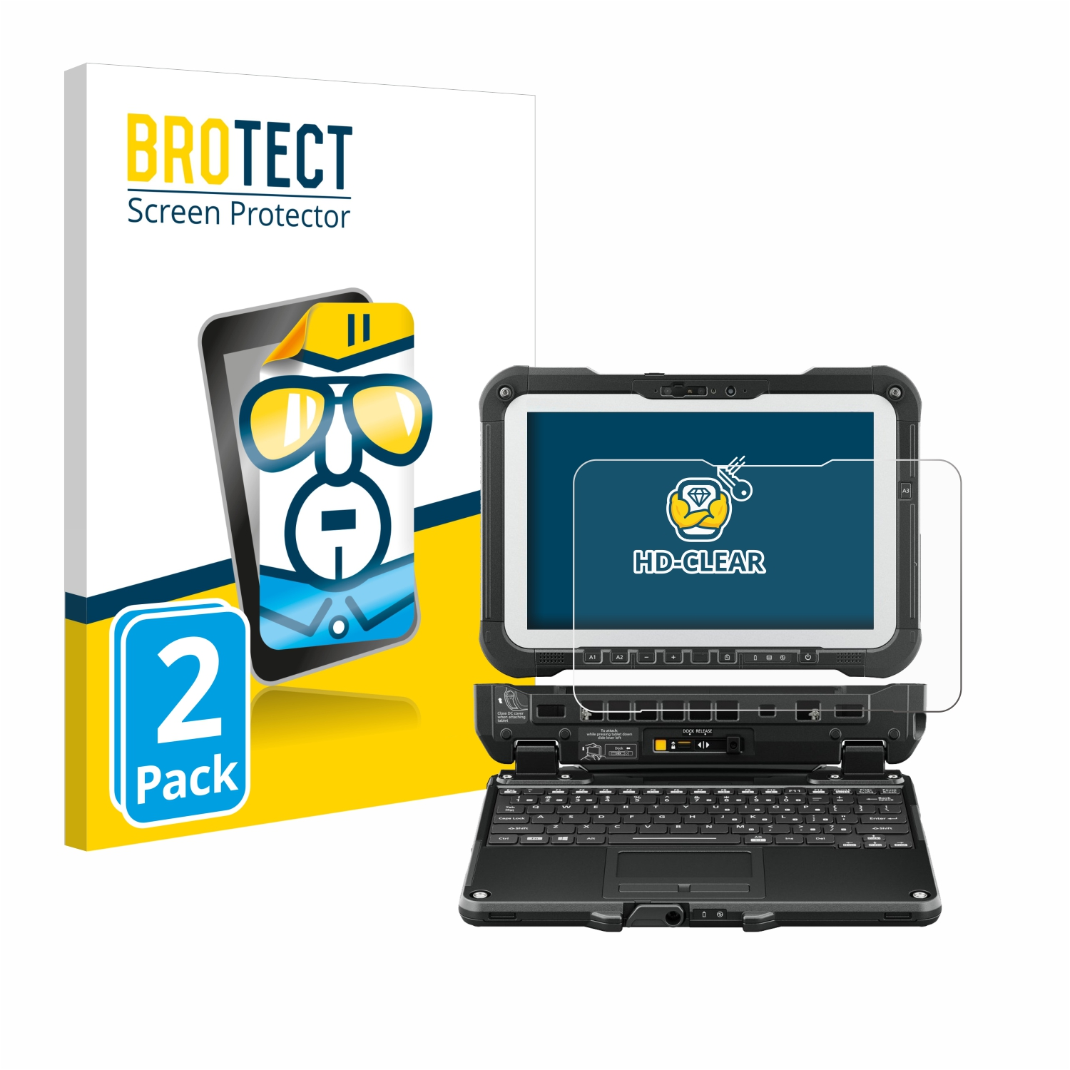 BROTECT 2x klare Schutzfolie(für Panasonic G2) Toughbook