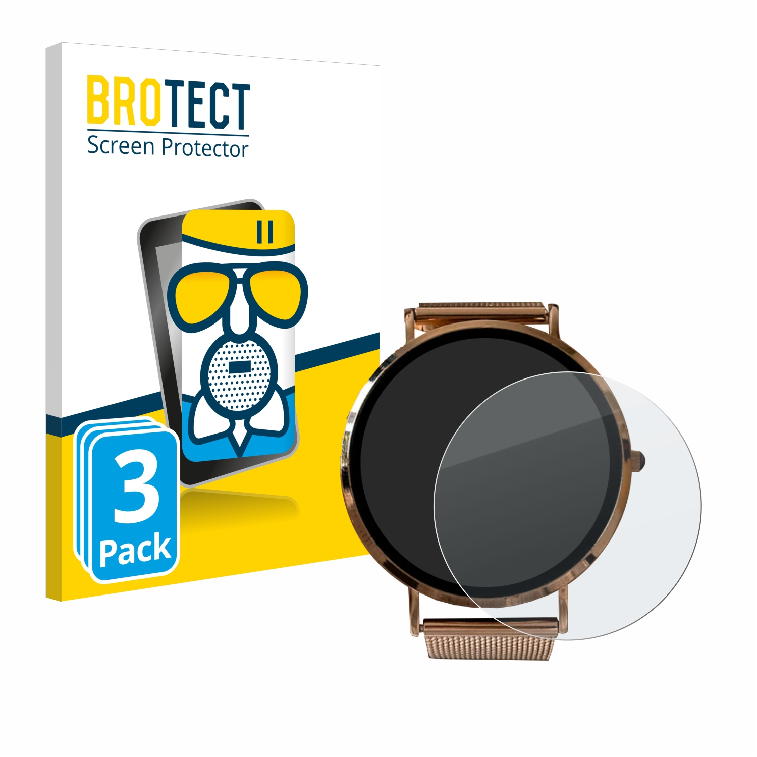 Smartwatch) California 3x Airglass BROTECT Schutzfolie(für matte Micento