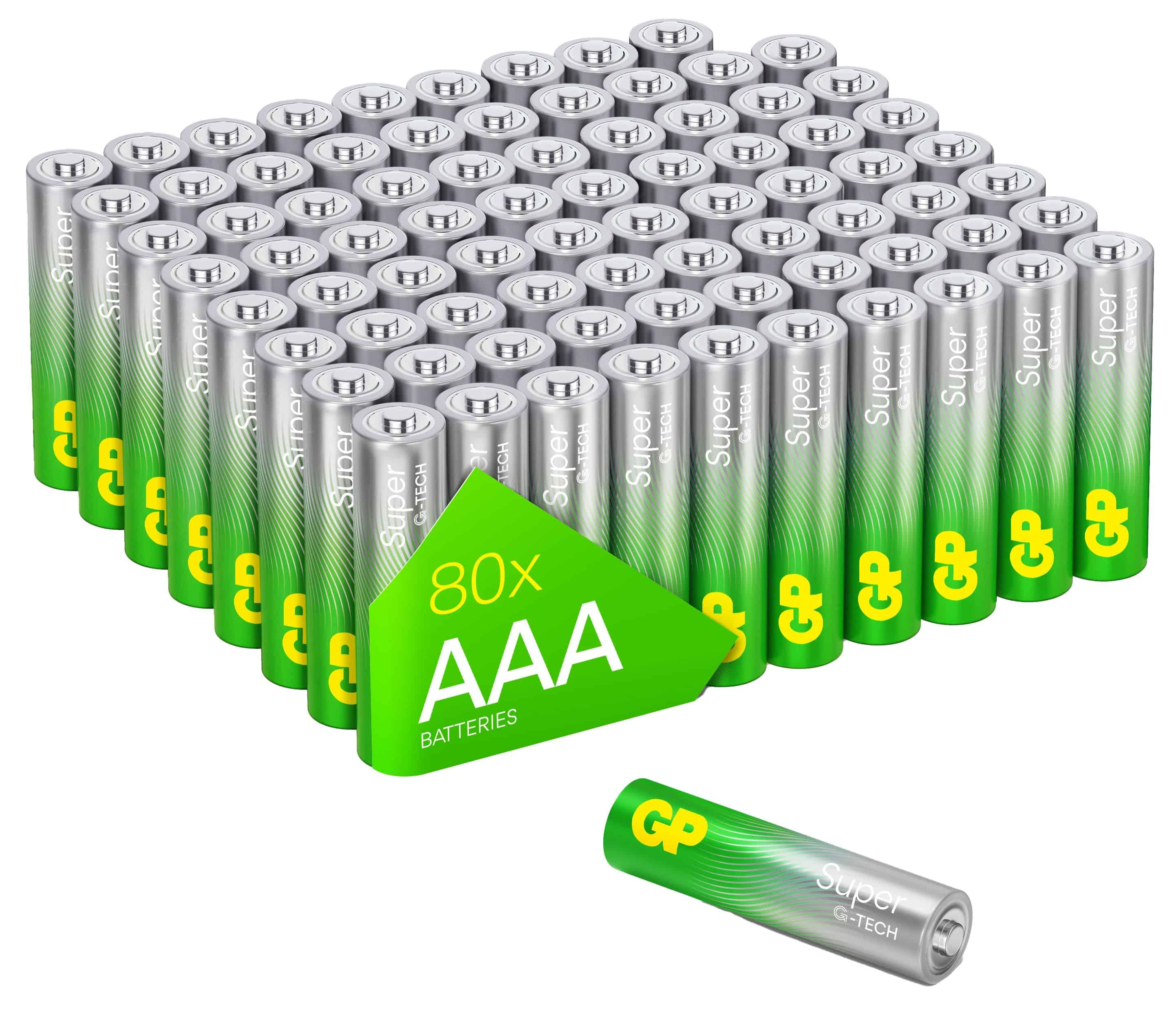 LR03, Alkaline-Micro-AAA-Batterie 1,5V, 80 Stück GP Batterie Alkaline Super
