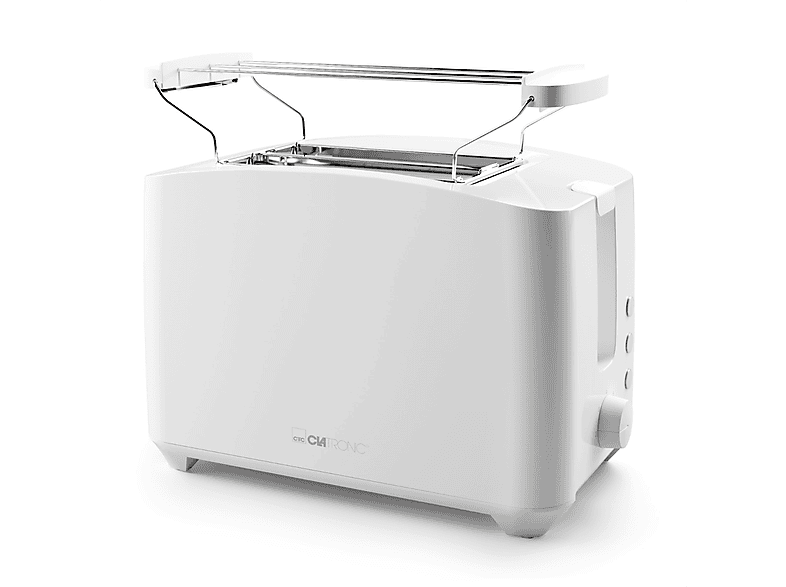 3801 CLATRONIC Toaster Weiß (750 2) Watt, Schlitze: TA