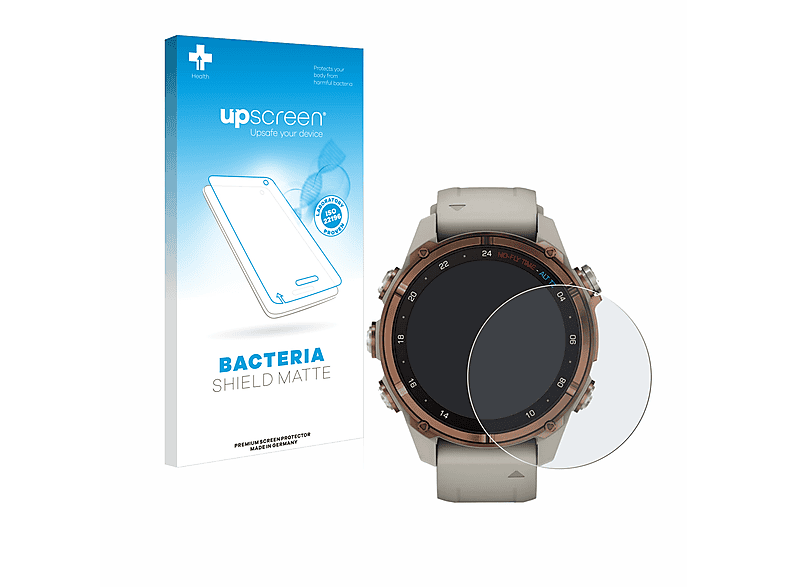 UPSCREEN antibakteriell entspiegelt matte Schutzfolie(für Garmin Descent Mk3 (43 mm))